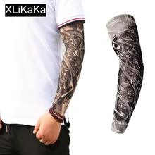 Рукава татуировки моды анти-солнце унисекс временные фальшивые татуировки руки ноги рукава для вечерние или активного отдыха