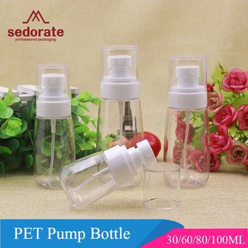 

Sedorate 30 pcs/Lot PET Plastic Spray Bottles For Cosmetic Lotion Mist Automizer Bottle 30ML 60ML 80ML 100ML Container JX104
