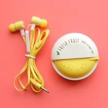 Candy Fruit Earphones Cute Earphone 3.5mm In-ear with Microphone Cartoon Headset For Phone MP3 MP4 Girls Gift Fone de ouvido
