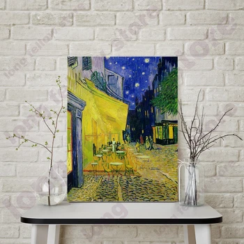 

DIY Coloring by Numbers Cafe Terrace at Night By Vincent Van Gogh Canvas Painting for Dining Room Wall Decor Paint By Numbers