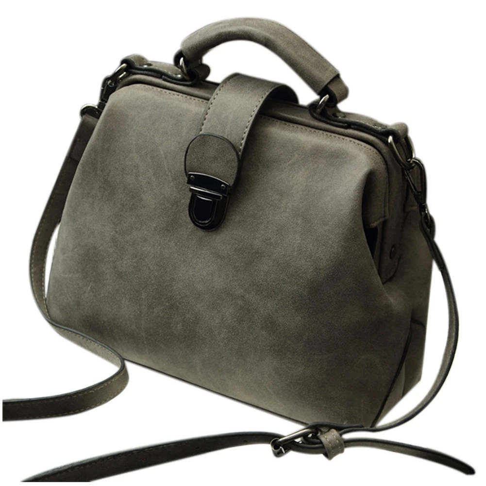 Women Handbags PU Leather Vintage Doctor Bags Crossbody Bags For Women