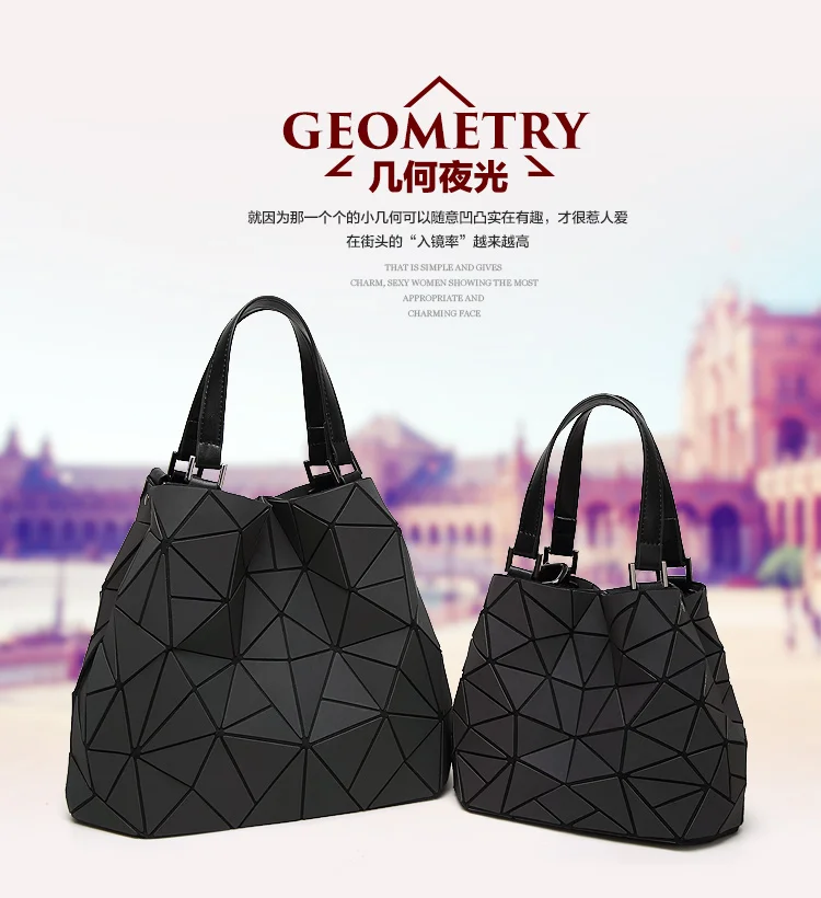 2017 Bao Bao bag Women Luminous sac baobao Bag Diamond Tote Geometry Quilted Shoulder Bags Laser Plain Folding Handbags bolso (1)