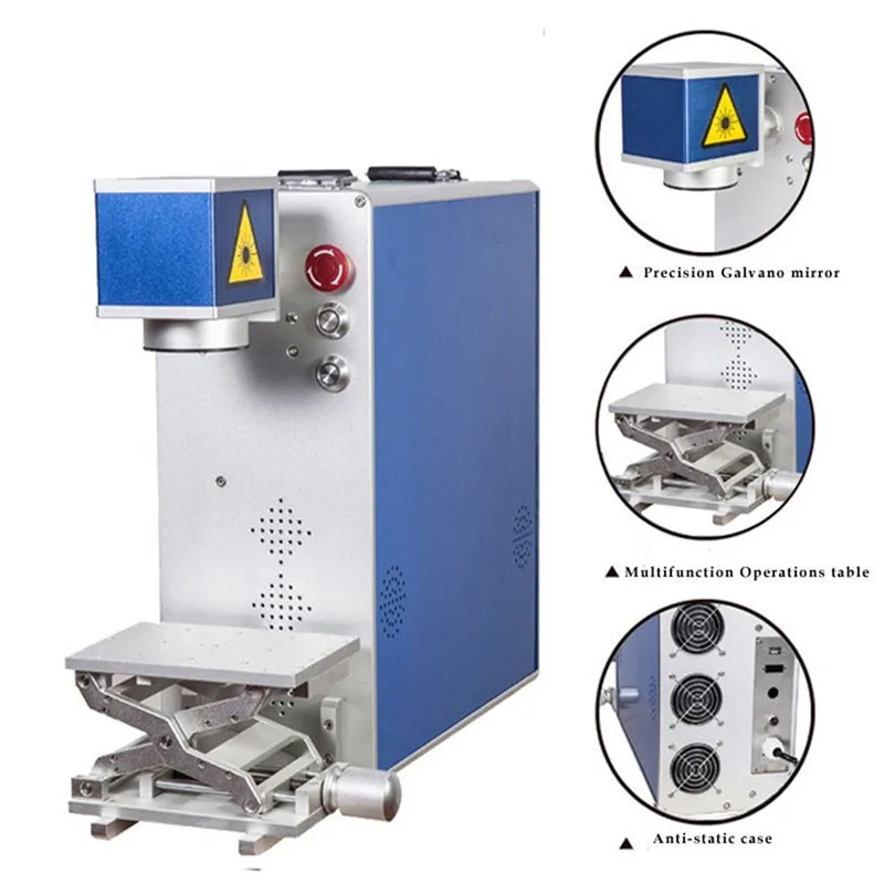  high precision fiber laser marking machine for computer keyboard accessories auto parts with good p