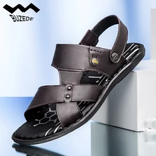 

Men's Summer Shoes Genuine Leather Sandals Unisex Soft Durable Summer Shoes Anti-slip Multi-Function Beach Sandals Slippers A+++
