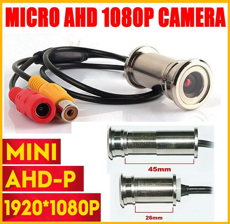 Mini cctv door eye Hole 1080P MINI AHD Camera Brass PeepHole Viewer