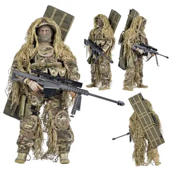 

1/6 12-inch Plastic Simulation Doll Plastic collection level multi-accessory sniper with Barrett military model soldiers