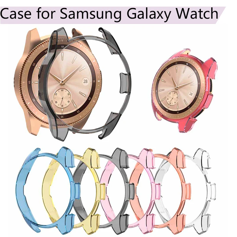 Чехол для Samsung Galaxy Watch 46 мм 42 бампер мягкий TPU умные часы аксессуары защитный чехол