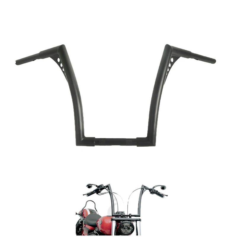 

Motorcycle Custom 14" Rise Ape Hangers Handlebar For Harley FLST FXST Sportster XL 883 1200 Softail Custom