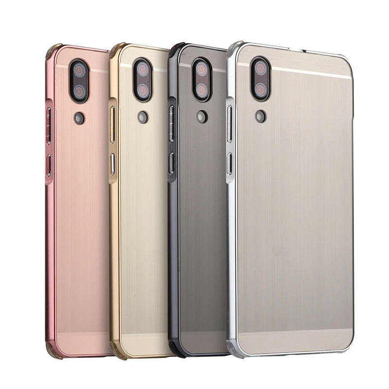 

For Huawei P20 P 20 Case for Huawei P20 Lite Brushed Back Cover Hard Case with Plating Metal Frame Case for Huawei Nova 3e Cover