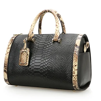 

Nesitu High Quality New Fashion Red Black White Split Leather Women Handbags Shoulder Bag Messenger Bags Totes #M0497