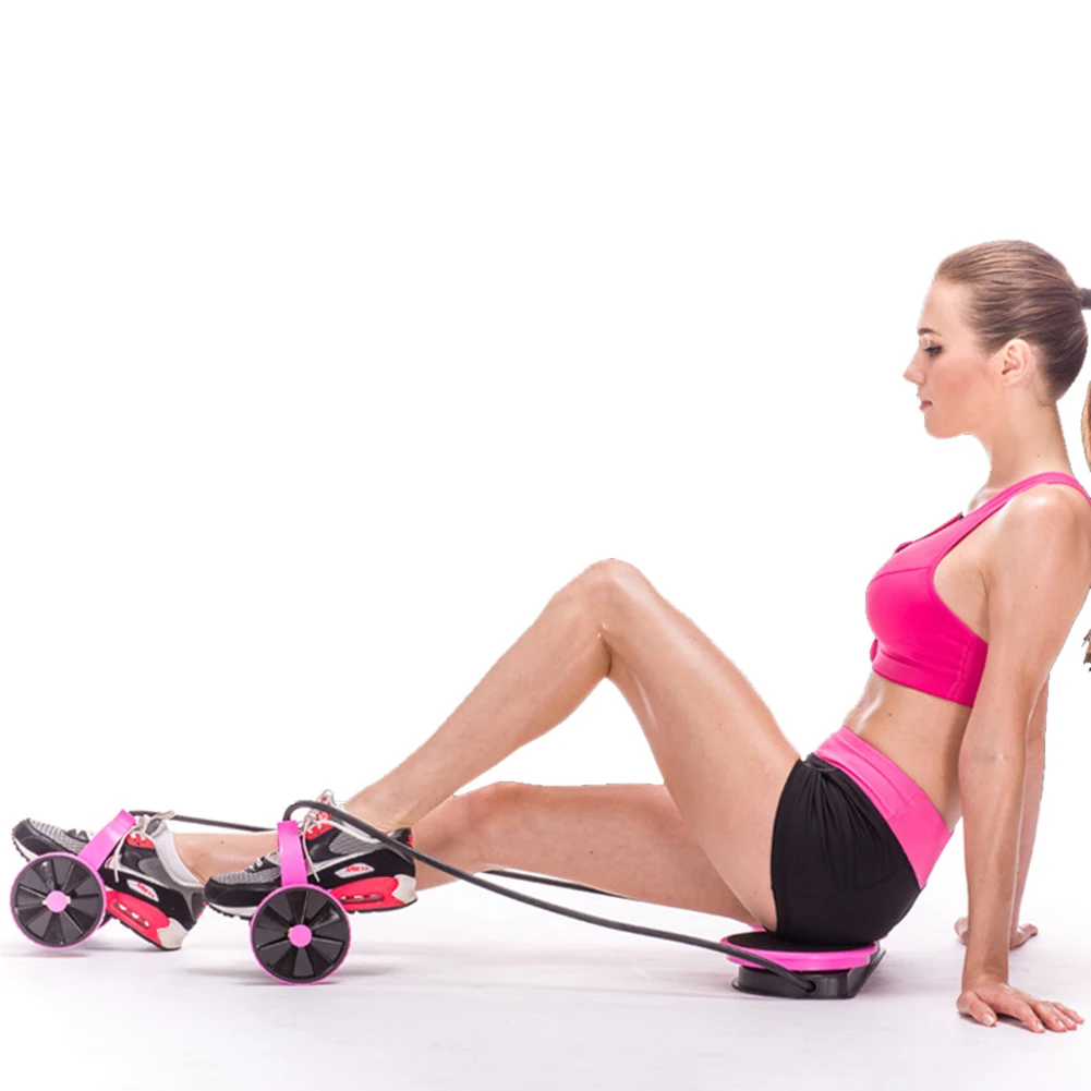 Crossflex Gym SportsTrainer Forfar Dual Wheels Roller Stretch Elastic Abdominal