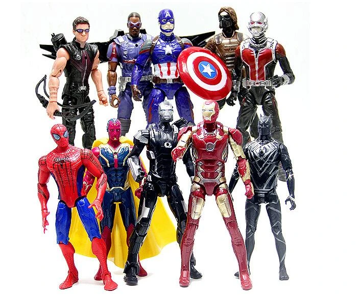 10 unids/lote capitán américa 3 guerra Civil figura de la historieta Iron  Man hormiga Spiderman acción PVC Figure Collection modelo niños de juguete|captain  america|pvc action figurekids toys - AliExpress