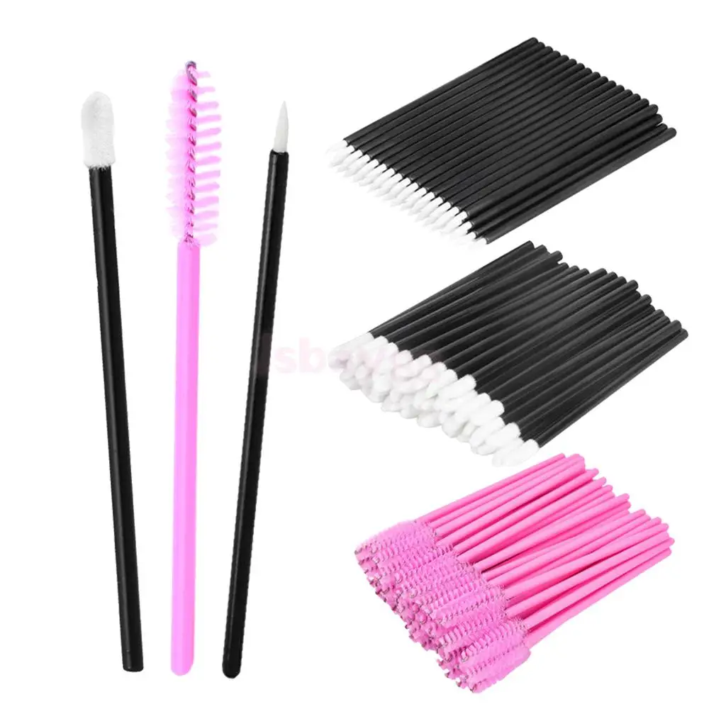 

150PCS Makeup Comestics Disposable Applicator Wand Set Mascara Eyelash Liquid Liner Eye Lip Brushes Kit