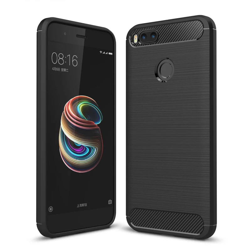

Xiaomi Mi5x Case Xiaomi 5x Brushed Case Luxury Carbon Fiber Soft TPU Silicone Phone cases for Xiaomi Mi 5X 5 X Back cover Coque