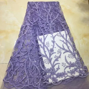 

African Lace Fabric With 3D Flower For Wedding Dress French Design Latest 3D Lace Fabric 2019 High Quality Flower Fabric