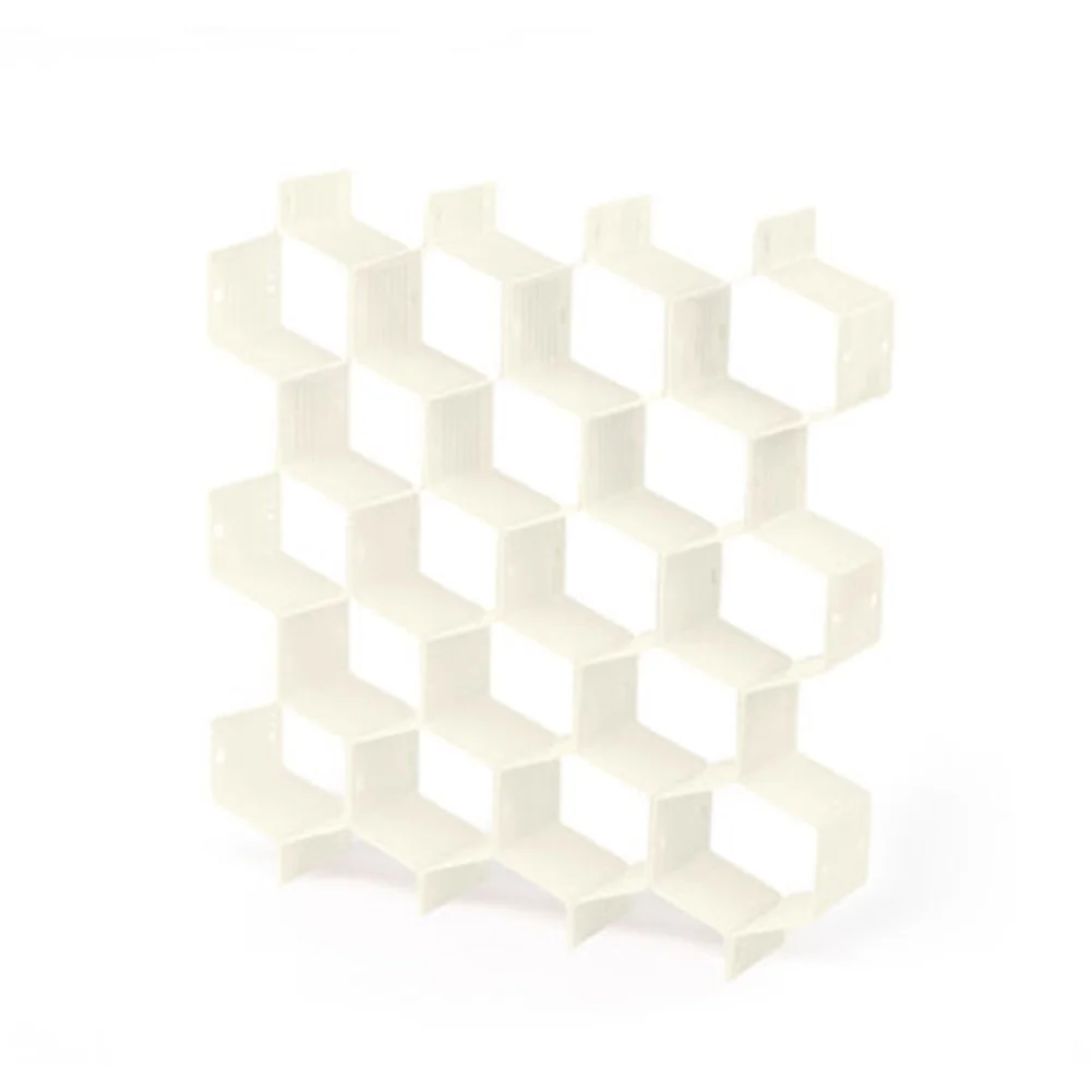Сетка для хранения Органайзер вагонетка шестигранные разделители ящика разделитель перегородка сотовая - Цвет: Белый
