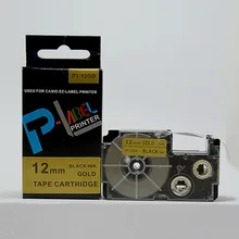 3PK высокого качества Совместимость 12 мм XR-12GD черный на GOLD label ленты для KL/EZ принтер этикеток
