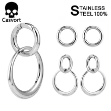 Casvort Новое поступление нержавеющая сталь 316 L 4 мм ушные измерители пирсинг тоннели ювелирные изделия для тела 2 шт Лот пара