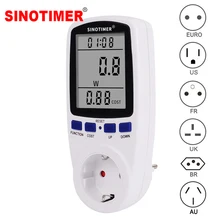 Tomada digital, tomada eua e reino unido, voltímetro digital, medidor de energia w kwh ac 230v 120v eletricidade monitor do analisador