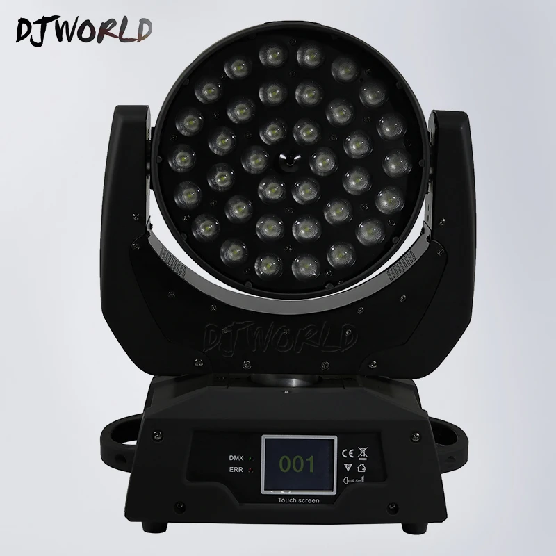 36x18 Вт RGBWA + UV 6в1 Светодиодный прожектор с изменяющейся головой DMX512 эффект