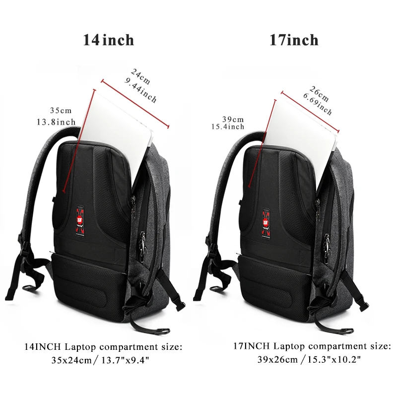 Tigernu brand men backpack anti theft USB charge 14\