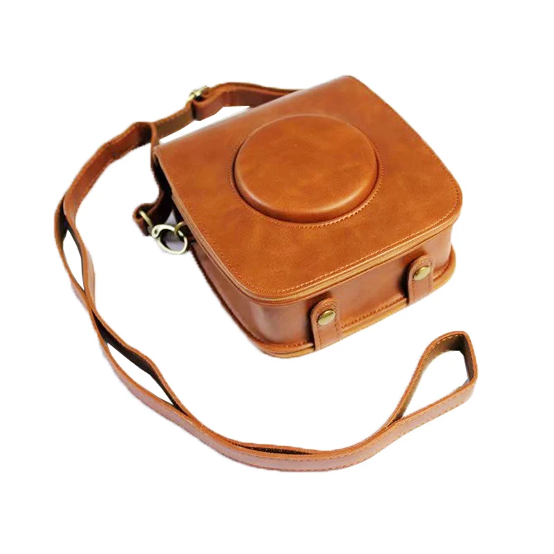 PU кожаный защитный чехол для камеры Fujifilm Instax квадратный SQ20 мгновенный мешок камеры с плечевым ремнем - Цвет: Brown