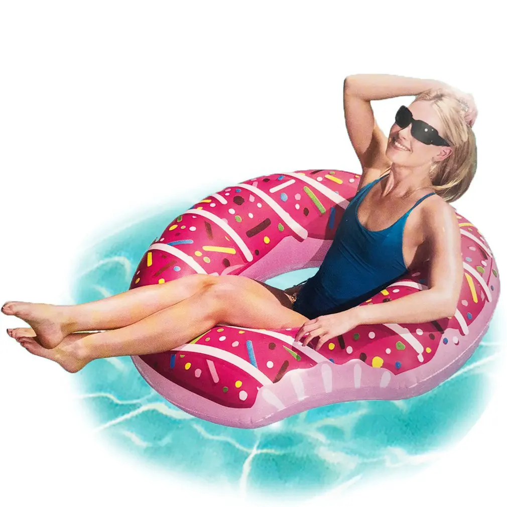 Inflatable Donut Swimming Ring Giant Pool Float Toy Circle Beach Sea Party Inflatable Mattress Water Adult Kid