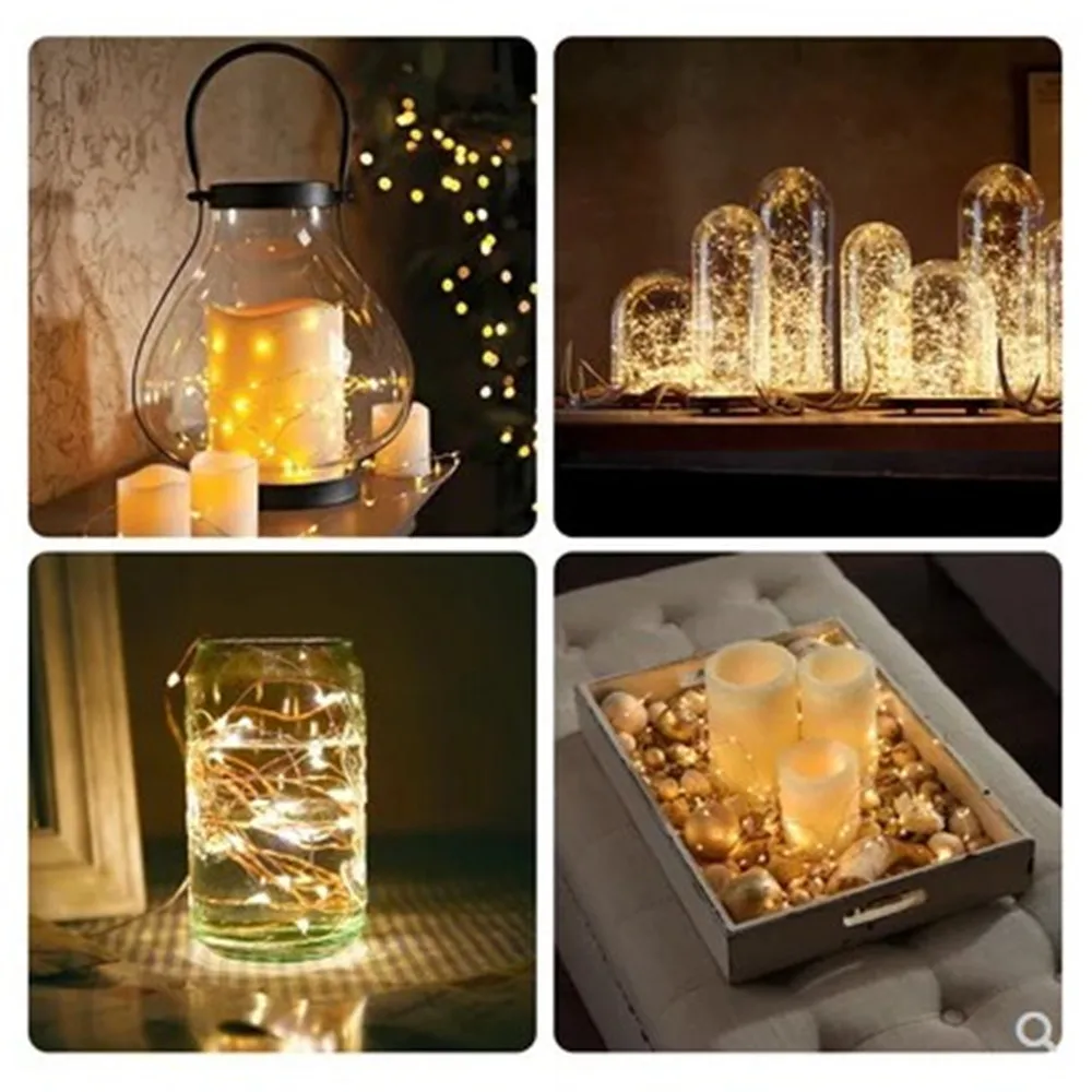 

5M 50 LED CR2032 Battery Operated LED String Lights for Xmas Garland Party Wedding Decoration Christmas Flasher Fairy Lights