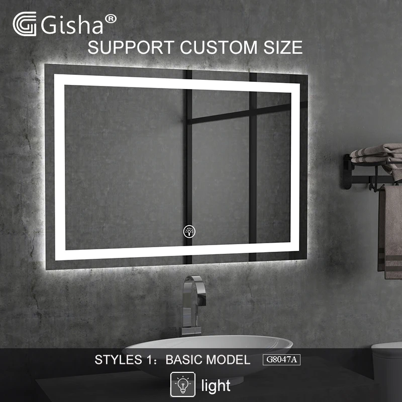 Custom Made Wallmounted Smart Mirror Ledbathroom Mirror Antifog Bath Backlit Mirror Makeup