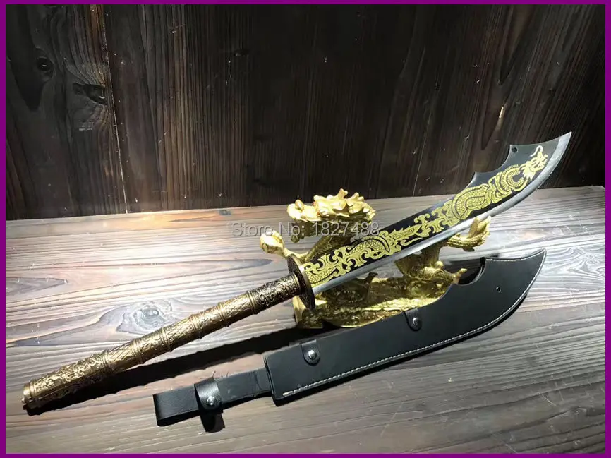 Металлическая ручка для китайского кунг-фу Broadsword Sword WuShu Da Dao высокий Марганец стальное лезвие дракона острый нож боевой ручной работы