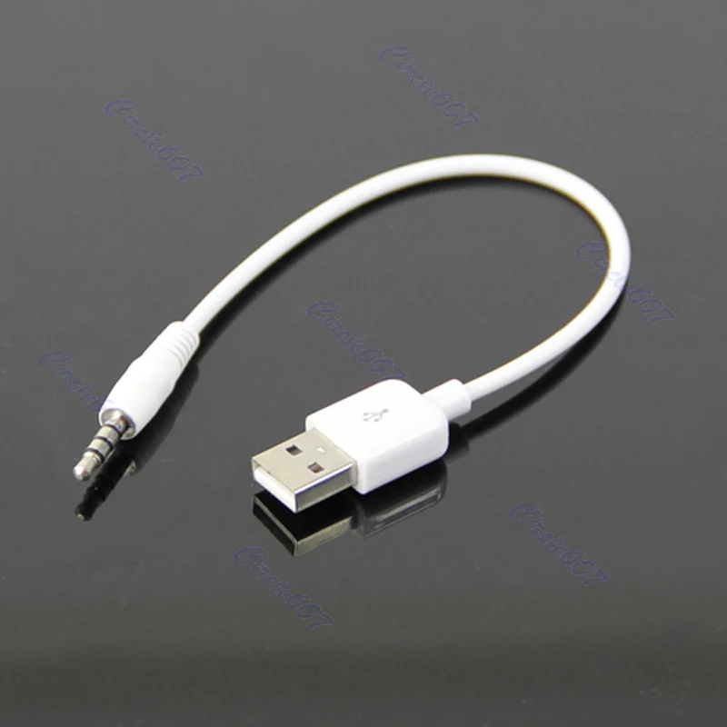 

New 3.5mm USB Data Sync Charging Cable Adapter for Apple iPod 2nd White