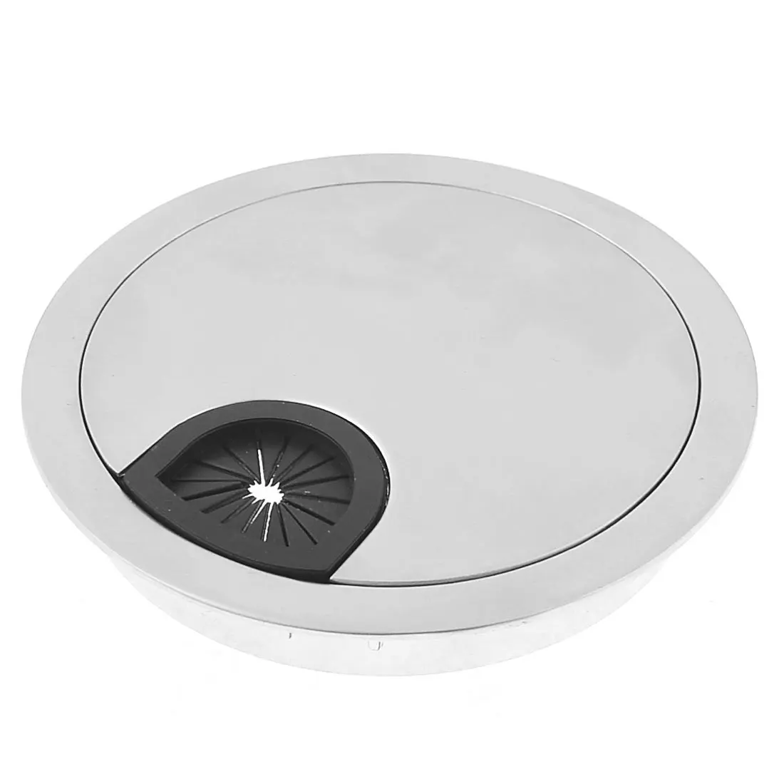 

Silver Tone Grommet Cable Cord Hole Cover for Computer Desk