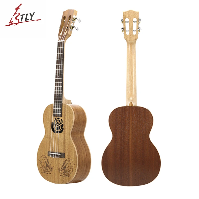 26 23 21 inch Top Mahogany Tenor Ukelele Ukulele Rosewood Fingerboard 4 Strings Hawaii Mini Guitar Engraving pattern 26 23 21 inch Top Mahogany Tenor Ukelele Ukulele Rosewood Fingerboard 4 Strings Hawaii Mini Guitar Engraving pattern