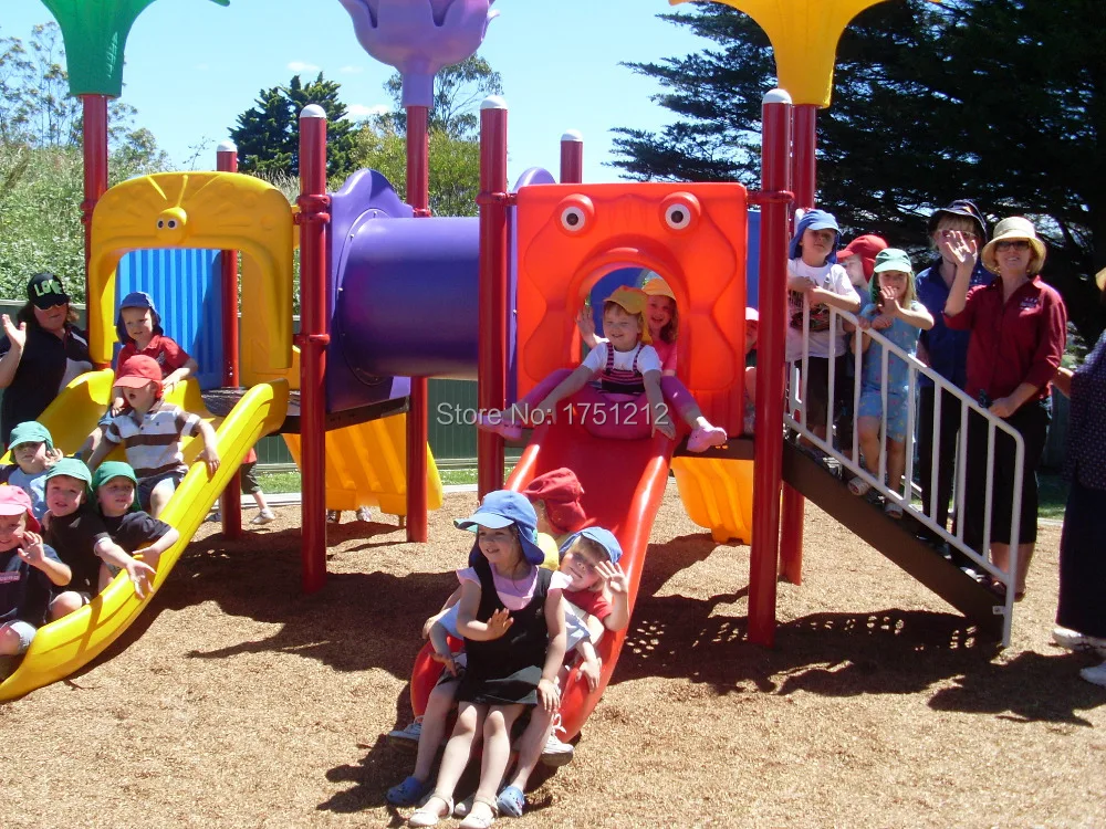 US $1.980.00 Exported to Australia Outdoor Playground Antirust Galvanzied Steel Plastic Playground Set Park SlideHZ5403