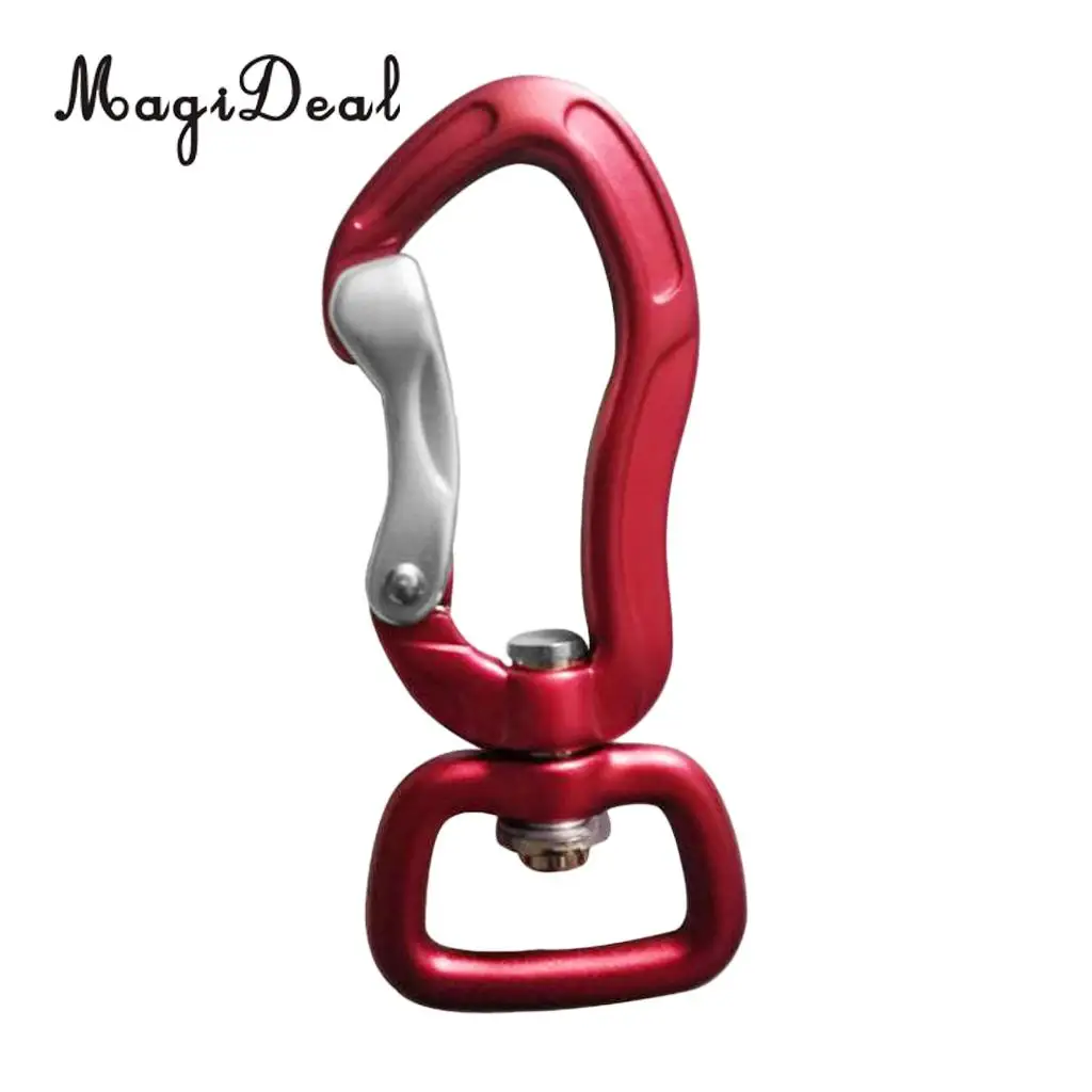 Outdoor 1 Pair Rock Tree Climbing Swivel Carabiner Hanging Connect Hook Camping 71/76mm round eye for Camping Caving Climbing