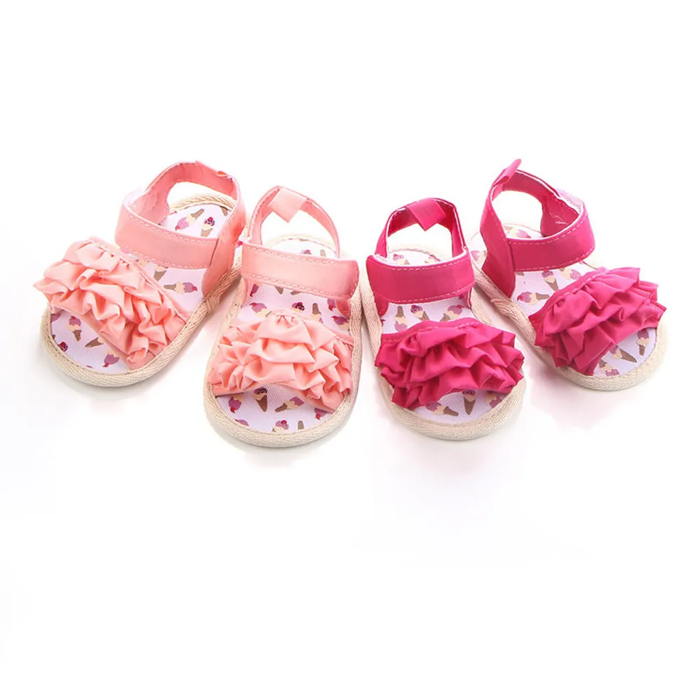 

Baby Kid Shoe Girl Summer Casual Fashion Cotton Fabric Sandal Flower Print Sandals Beach Soft Anti-slip Princess Kids Sneakers