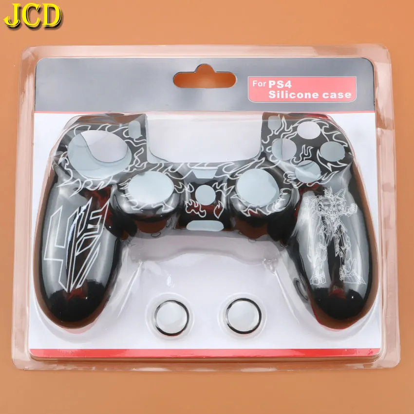 JCD 1 шт Противоскользящий силиконовый чехол для sony playstation 4 для PS4 Dualshock 4 контроллер+ 2 ручки для большого пальца