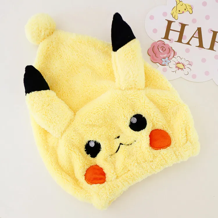 

Aeruiy cute soft plush cartoon anime characters cap, adults hair dry towel bathroom accessories,creative family gift