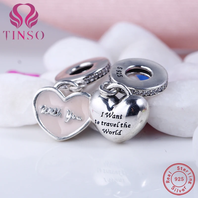 

Hot New Arrival Travel with You Fit 925 Sterling Silver Pendant Beads Charms Pandora Bracelet for Jewelry Making DIY Gift
