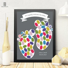 Умные отпечатки на заказ имя, дата DIY гость книга, отпечаток пальцев Подпись знак книга детская игрушка в ванную Ablution вечерние Декор