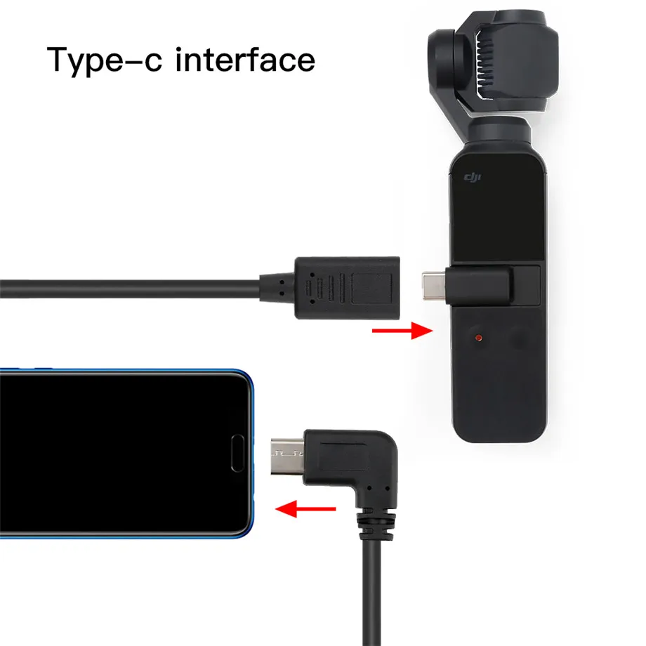 type-cExtension Cable For DJI OSMO Pocket Smartphone LightningType CMicro USB Port Adapting Cord Charging Cable Adapt IphoneSamsung-15