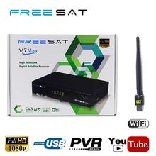 High quality Freesat Factory V7 Max DVB-S2 Satellite TV Receiver with USB WiFi Youtube Youporn
