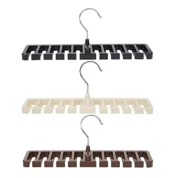 

Plastic Tie Belt Scarf Rack Space Saver Closet Wardrobe Organizer Belt Hanger with Metal Hook Home Storage Racks