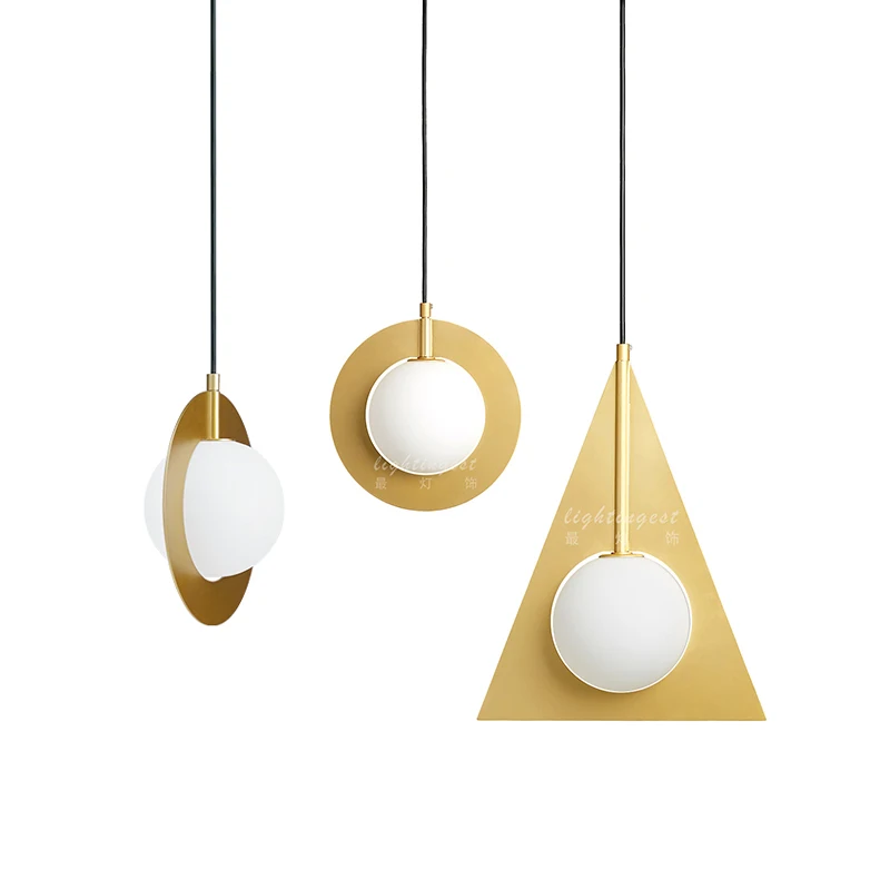 

Post modern pendant lights creative simple metal Kitchen Hanging light living room led fixture Ceiling diningroom Pendant Lamp