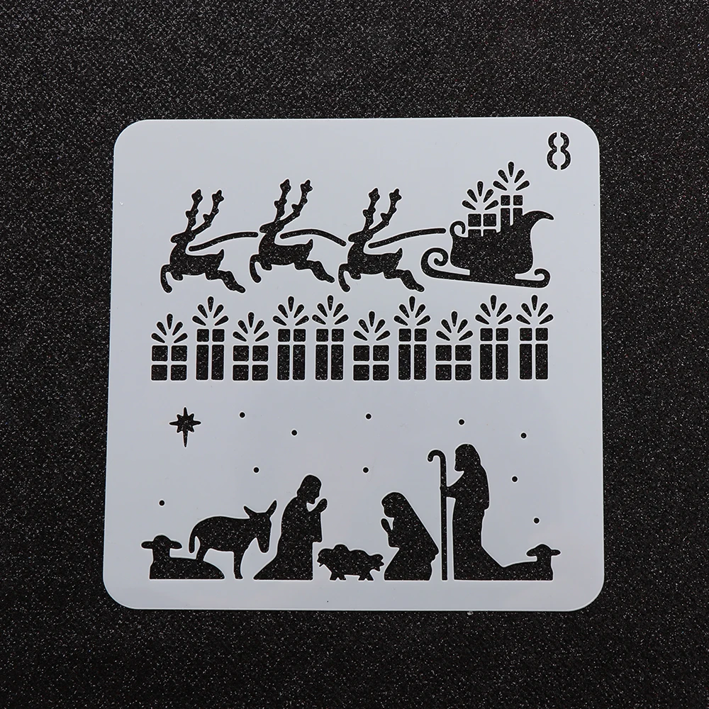 

Christmas DIY Craft Hollow Layering Stencils For Wall Painting Scrapbooking Stamp Album Decorative Embossing Paper Card #8