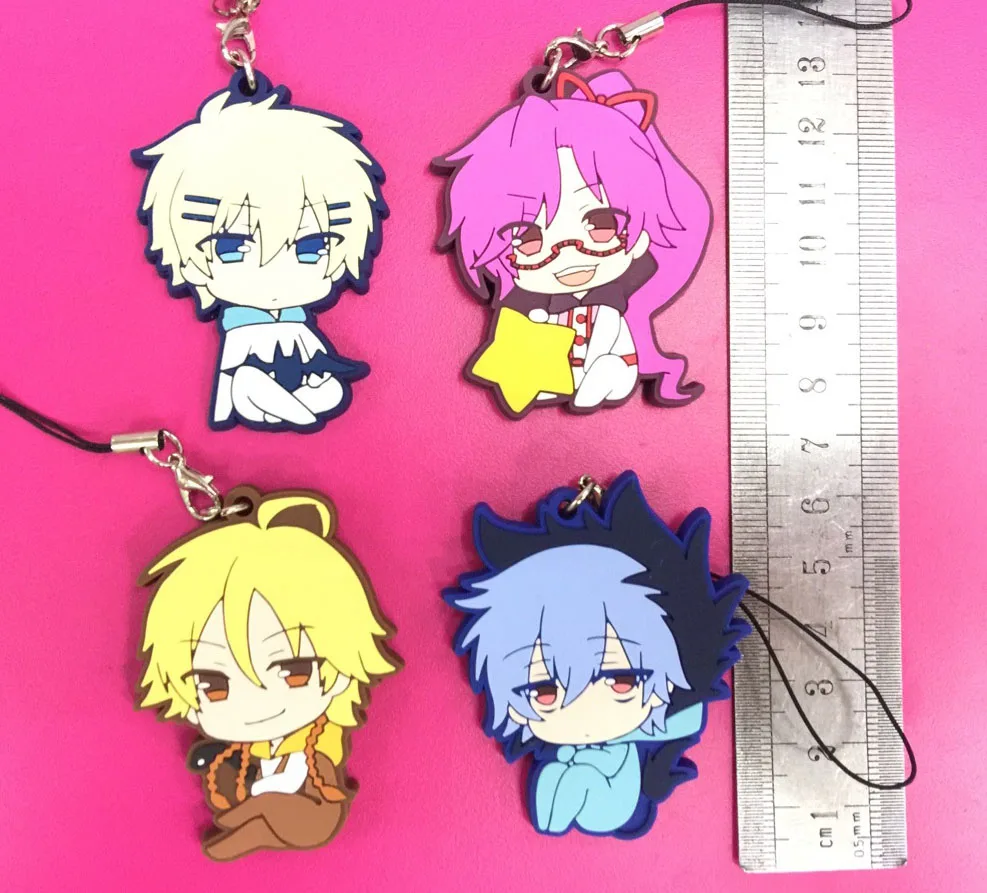 4 шт./лот Servamp аниме брелок вампир MAHIRU KURO Снежная Лилия JEJE HYDE Резиновый