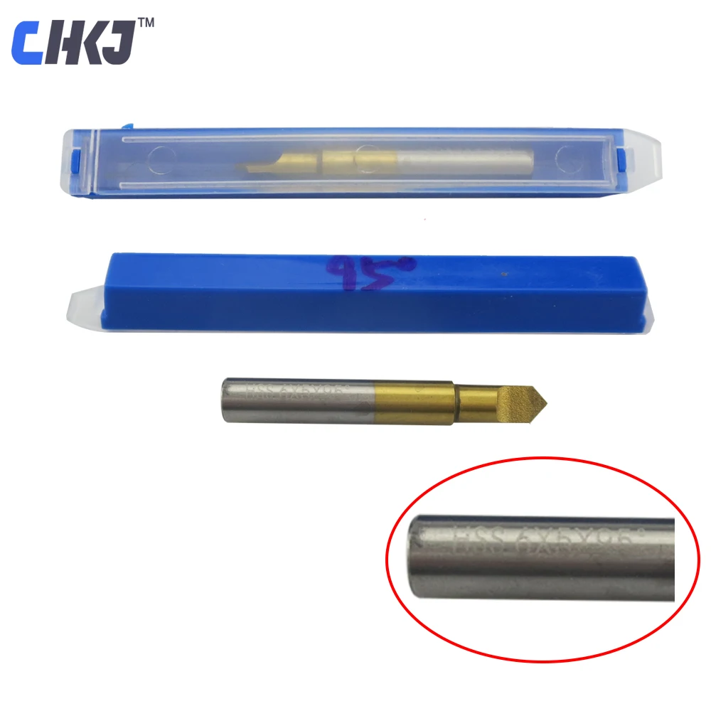 CHKJ 95 Degree Titanium Coated HSS Key Cutter For Key Milling Machine Guide Pin Flat Knife Drill Bit Locksmith Tool Accessories