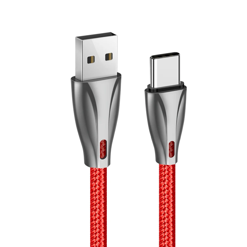 Coolreall usb type C кабель для быстрой зарядки USB C кабель для samsung Galaxy S9 Xiaomi Mi6 Oneplus type C кабель - Цвет: Красный