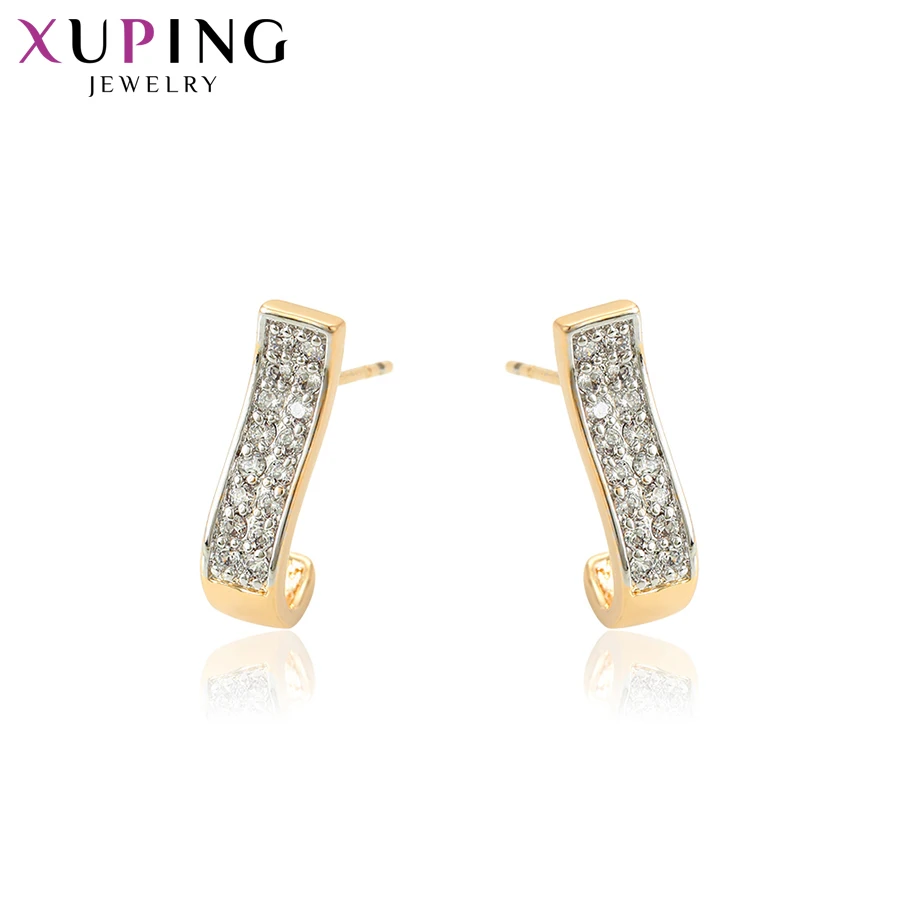 Xuping модные простые квадратные серьги обручи дизайн для женщин ювелирные изделия подарки на Хэллоуин S83, 5-95216