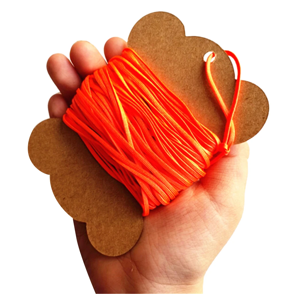 2mm Hgh Strength Flat Line Lightweight Dive Spool Finger Reel Line 15M/30M/50M for Scuba Diving Tools Fluorescent Orange/Green